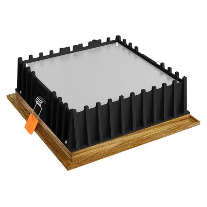 APLED - LED Лампа за окачен таван SQUARE WOODLINE LED/12W/230V 3000K 17x17 см дъб масивнo дървo