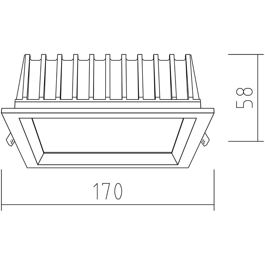 APLED - LED Лампа за окачен таван SQUARE WOODLINE LED/12W/230V 3000K 17x17 см дъб масивнo дървo
