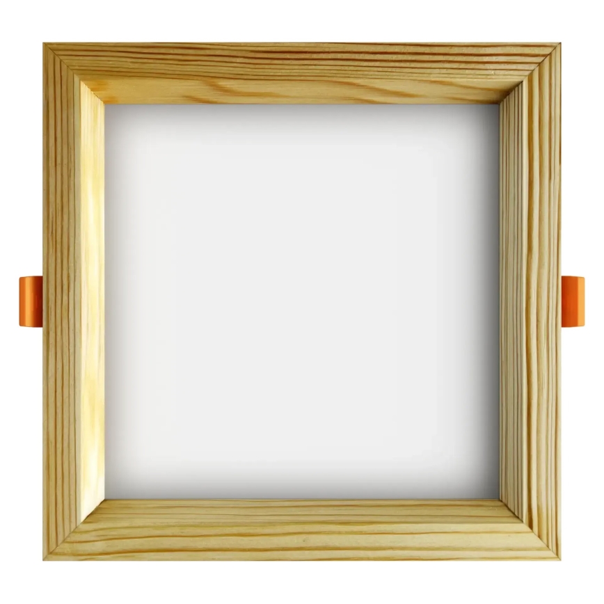 APLED - LED Лампа за окачен таван SQUARE WOODLINE LED/12W/230V 4000K 17x17 см бор масивнo дървo