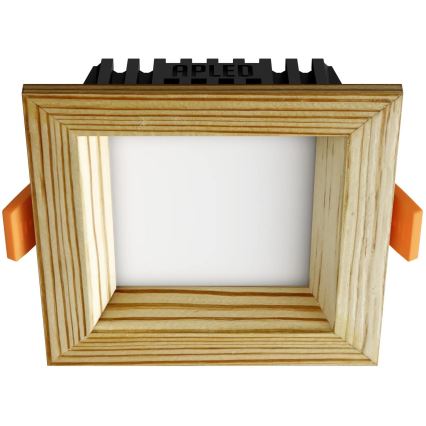 APLED - LED Лампа за окачен таван SQUARE WOODLINE LED/3W/230V 3000K 9x9 см бор масивнo дървo