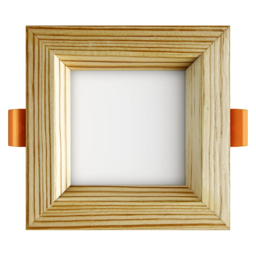 APLED - LED Лампа за окачен таван SQUARE WOODLINE LED/3W/230V 3000K 9x9 см бор масивнo дървo