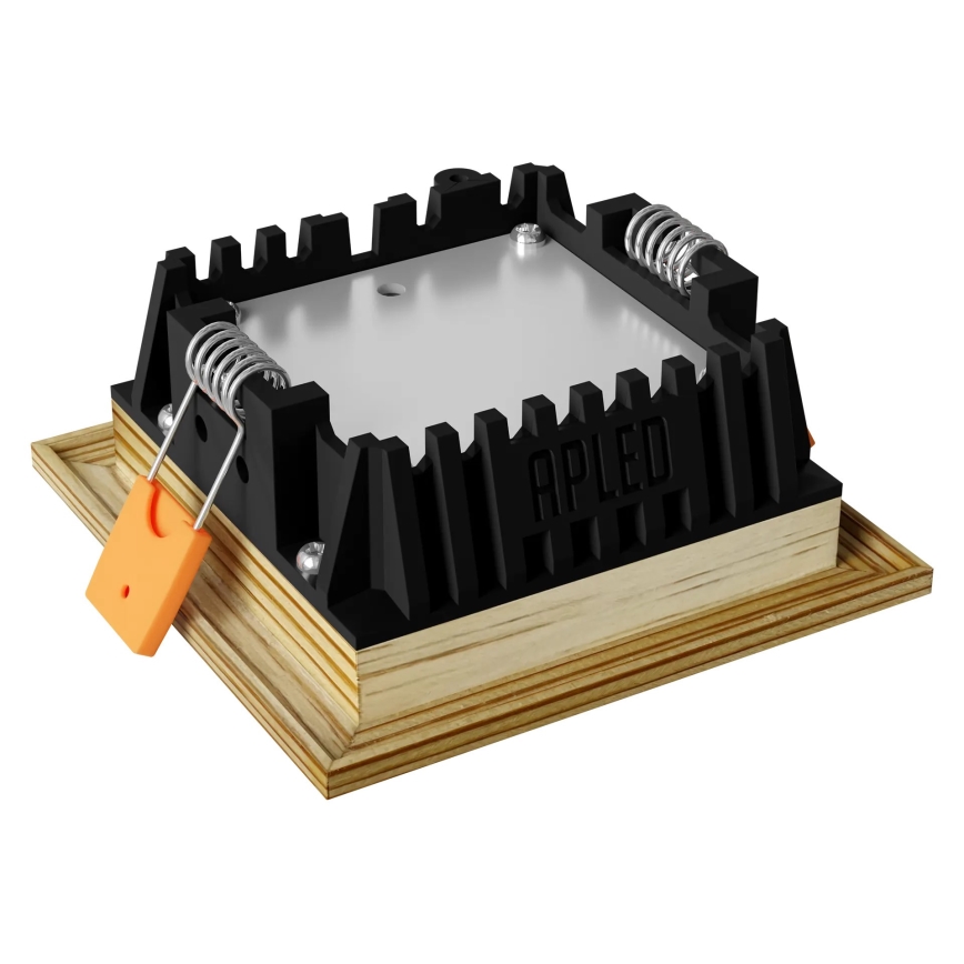 APLED - LED Лампа за окачен таван SQUARE WOODLINE LED/3W/230V 3000K 9x9 см бор масивнo дървo