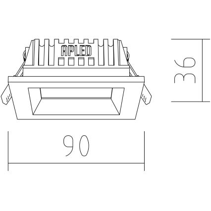 APLED - LED Лампа за окачен таван SQUARE WOODLINE LED/3W/230V 3000K 9x9 см дъб масивнo дървo