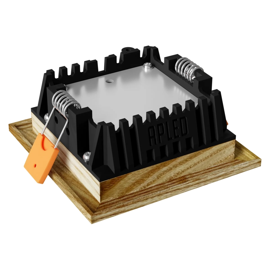APLED - LED Лампа за окачен таван SQUARE WOODLINE LED/3W/230V 3000K 9x9 см пепел масивнo дървo
