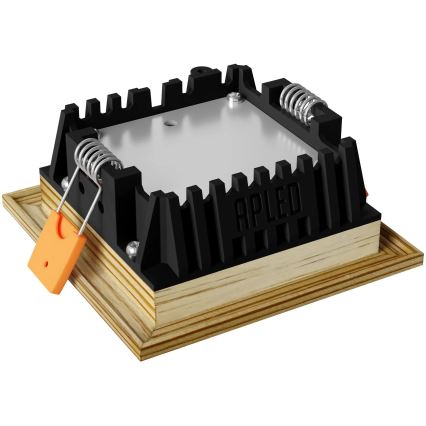 APLED - LED Лампа за окачен таван SQUARE WOODLINE LED/3W/230V 4000K 9x9 см бор масивнo дървo