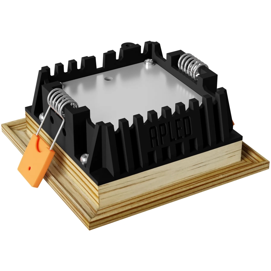 APLED - LED Лампа за окачен таван SQUARE WOODLINE LED/3W/230V 4000K 9x9 см бор масивнo дървo