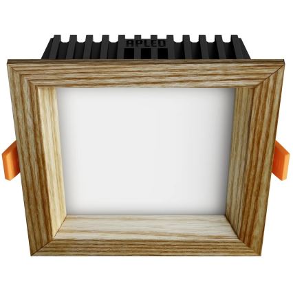 APLED - LED Лампа за окачен таван SQUARE WOODLINE LED/6W/230V 3000K 12x12 см пепел масивнo дървo