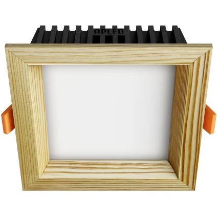 APLED - LED Лампа за окачен таван SQUARE WOODLINE LED/6W/230V 4000K 12x12 см бор масивнo дървo
