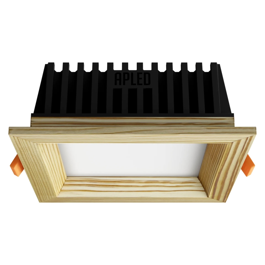APLED - LED Лампа за окачен таван SQUARE WOODLINE LED/6W/230V 4000K 12x12 см бор масивнo дървo