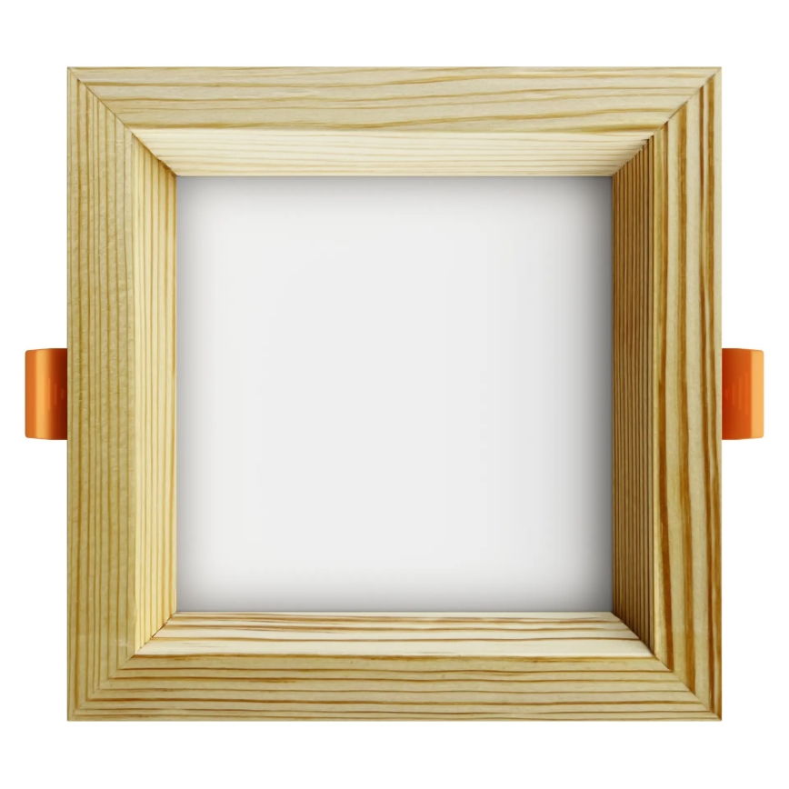 APLED - LED Лампа за окачен таван SQUARE WOODLINE LED/6W/230V 4000K 12x12 см бор масивнo дървo