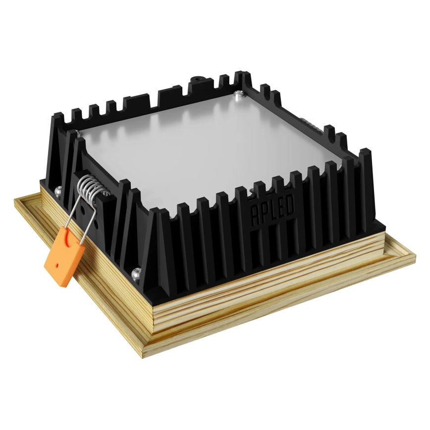 APLED - LED Лампа за окачен таван SQUARE WOODLINE LED/6W/230V 4000K 12x12 см бор масивнo дървo
