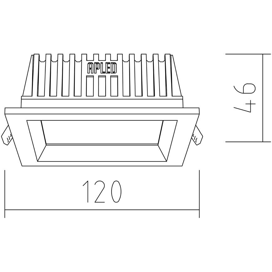APLED - LED Лампа за окачен таван SQUARE WOODLINE LED/6W/230V 4000K 12x12 см бор масивнo дървo