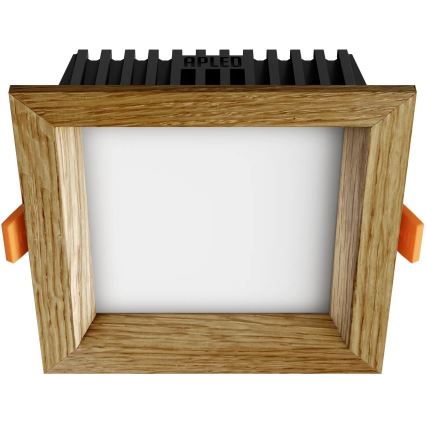 APLED - LED Лампа за окачен таван SQUARE WOODLINE LED/6W/230V 4000K 12x12 см дъб масивнo дървo