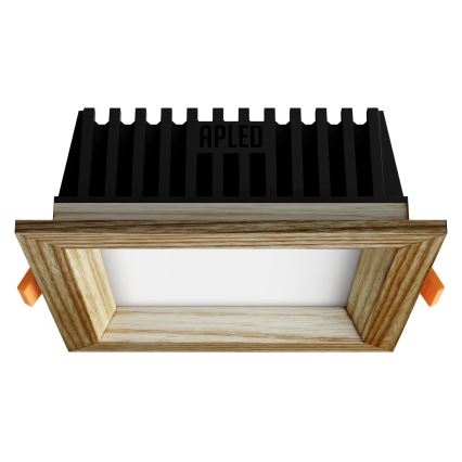 APLED - LED Лампа за окачен таван SQUARE WOODLINE LED/6W/230V 4000K 12x12 см пепел масивнo дървo