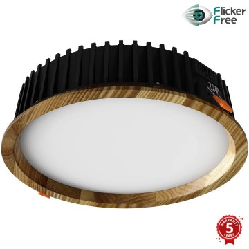 APLED - LED Лампа за окачен таван RONDO WOODLINE LED/18W/230V 4000K Ø 26 см пепел масивнo дървo
