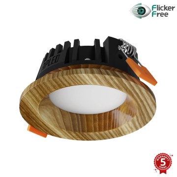 APLED - LED Лампа за окачен таван RONDO WOODLINE LED/3W/230V 3000K Ø 9 см пепел масивнo дървo