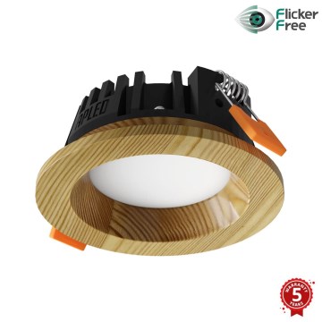 APLED - LED Лампа за окачен таван RONDO WOODLINE LED/3W/230V 4000K Ø 9 см бор масивнo дървo