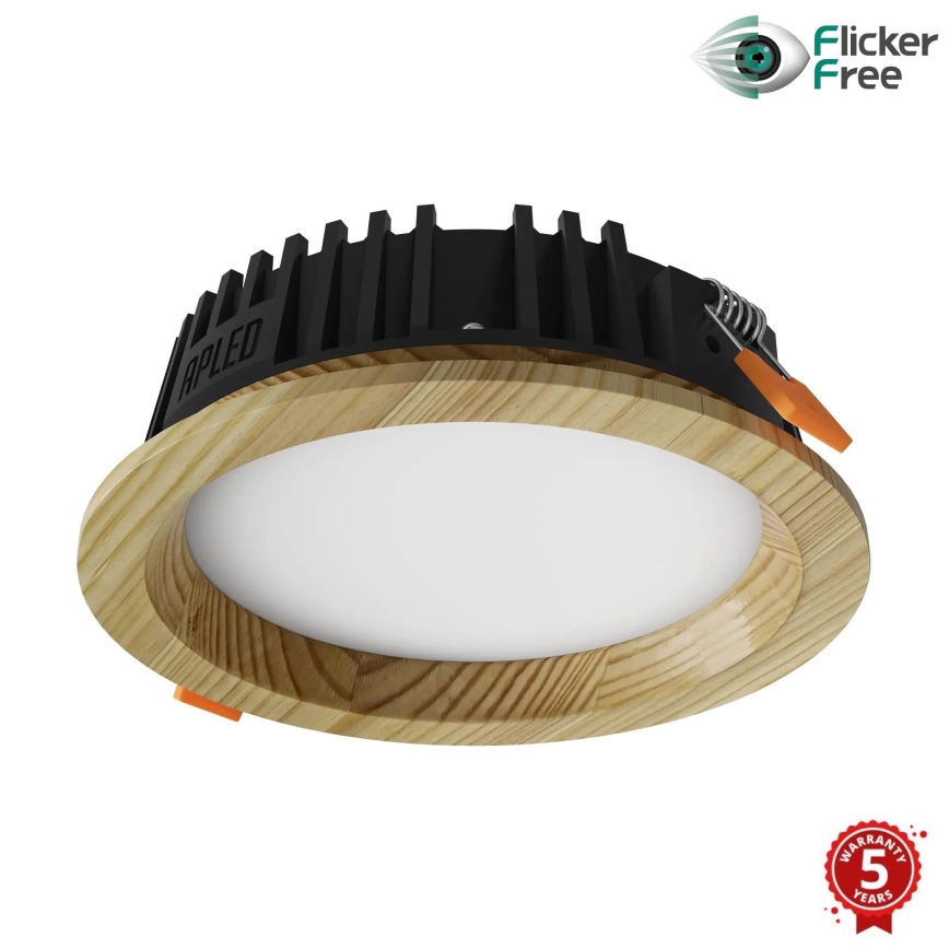 APLED - LED Лампа за окачен таван RONDO WOODLINE LED/6W/230V 3000K Ø 15 см бор масивнo дървo