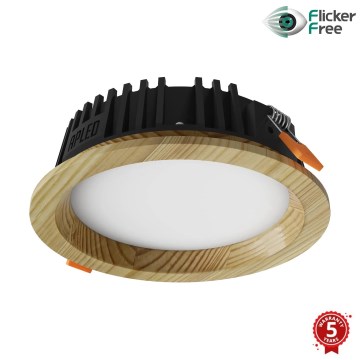 APLED - LED Лампа за окачен таван RONDO WOODLINE LED/6W/230V 4000K Ø 15 см бор масивнo дървo
