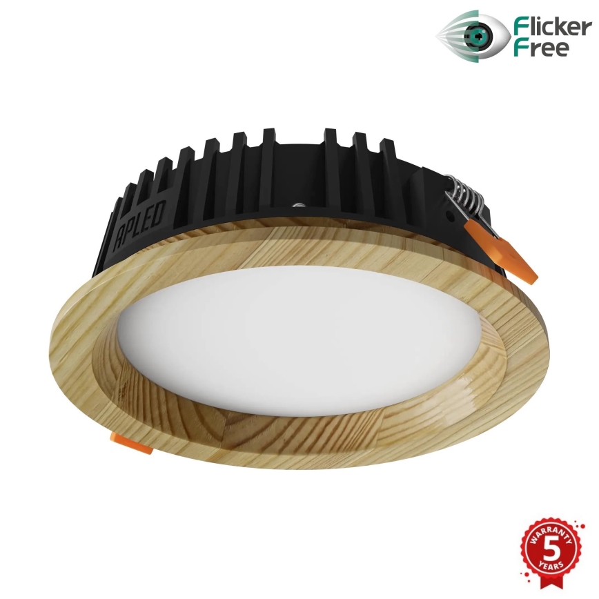APLED - LED Лампа за окачен таван RONDO WOODLINE LED/6W/230V 4000K Ø 15 см бор масивнo дървo