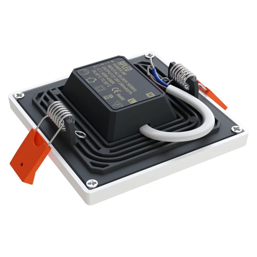 APLED - LED Лампа за окачен таван SQUARE SLIM LED/8W/230V 9x9 см бял