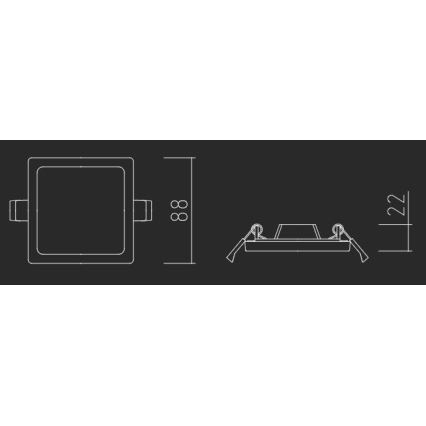 APLED - LED Лампа за окачен таван SQUARE SLIM LED/8W/230V 9x9 см бял