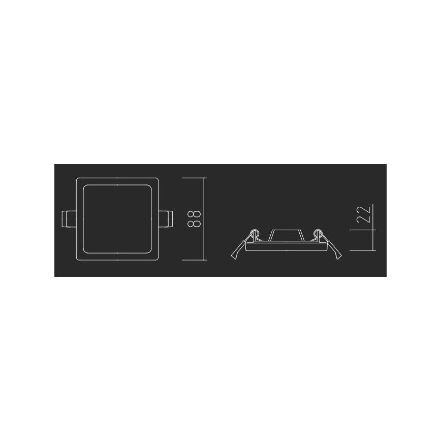 APLED - LED Лампа за окачен таван SQUARE SLIM LED/8W/230V 9x9 см бял