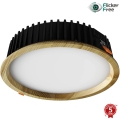 APLED - LED Лампа за окачен таван RONDO WOODLINE LED/18W/230V 4000K Ø 26 см бор масивнo дървo