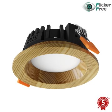 APLED - LED Лампа за окачен таван RONDO WOODLINE LED/3W/230V 3000K Ø 9 см бор масивнo дървo