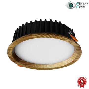 APLED - LED Лампа за окачен таван RONDO WOODLINE LED/6W/230V 4000K Ø 15 см пепел масивнo дървo