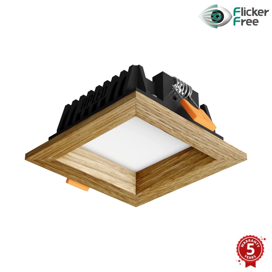 APLED - LED Лампа за окачен таван SQUARE WOODLINE LED/3W/230V 3000K 9x9 см дъб масивнo дървo