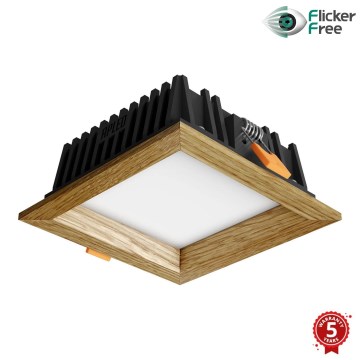 APLED - LED Лампа за окачен таван SQUARE WOODLINE LED/6W/230V 3000K 12x12 см дъб масивнo дървo