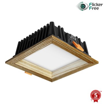 APLED - LED Лампа за окачен таван SQUARE WOODLINE LED/6W/230V 4000K 12x12 см пепел масивнo дървo