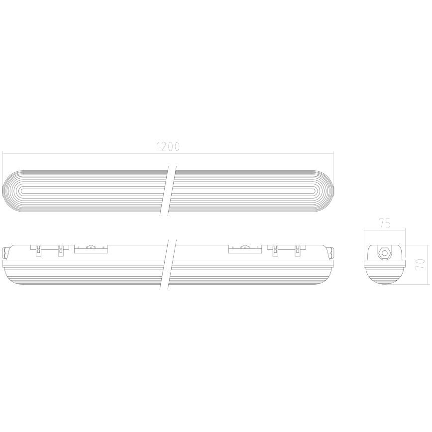 APLED - LED Лампа за повърхностен монтаж DUSTER LED/36W/230V 4000K + спешен случай IP65