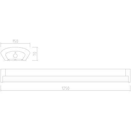 APLED - LED Лампа за повърхностен монтаж TROUT LED/36W/230V 4000K + спешен случай