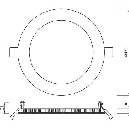 APLED - LED Лампа за вграждане в баня RONDO LED/12W/230V IP54 175 мм