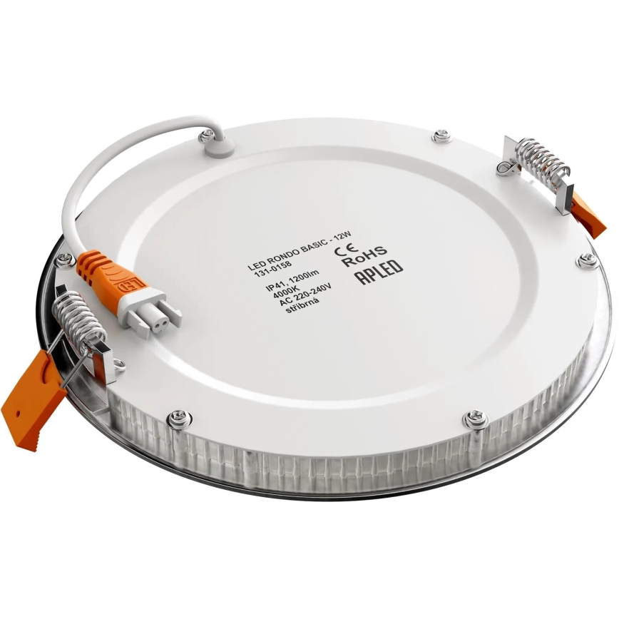 APLED - LED Лампа за вграждане в баня RONDO LED/12W/230V IP40 Ø 17 см матов хром