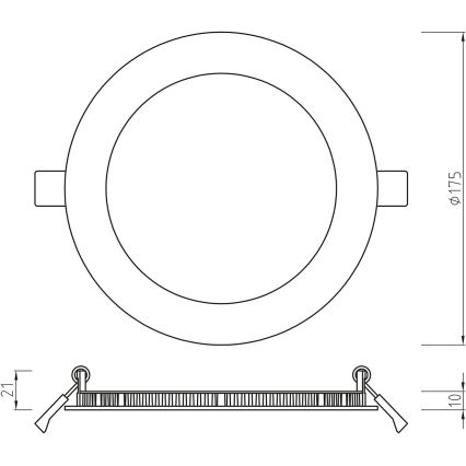 APLED - LED Лампа за вграждане в баня RONDO LED/12W/230V IP54 175 мм