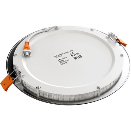 APLED - LED Лампа за вграждане в баня RONDO LED/18W/230V IP40 Ø 22,5 см матов хром
