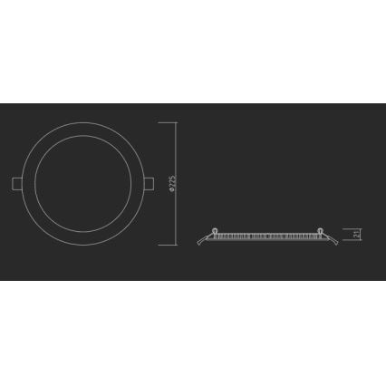 APLED - LED Лампа за вграждане в баня RONDO LED/18W/230V IP40 Ø 22,5 см матов хром