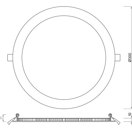 APLED - LED Лампа за вграждане в баня RONDO LED/24W/230V IP41 300 mm