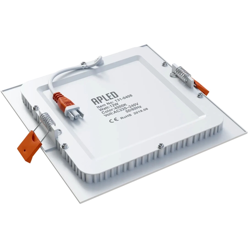 APLED - LED Лампа за вграждане в баня SQUARE LED/12W/230V IP40 17x17 см бял