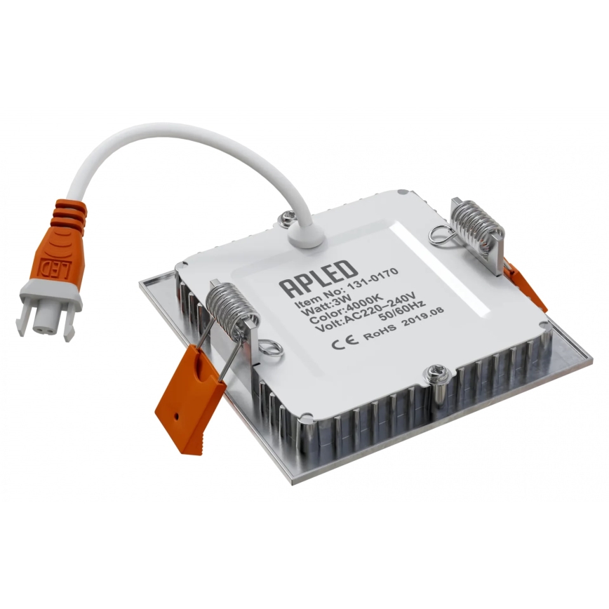 APLED - LED Лампа за вграждане в баня SQUARE LED/3W/230V IP41 85x85 мм