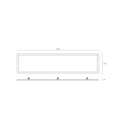 APLED - LED панел за баня QUADRA LED/40W/230V 4000K IP41 120x30 см