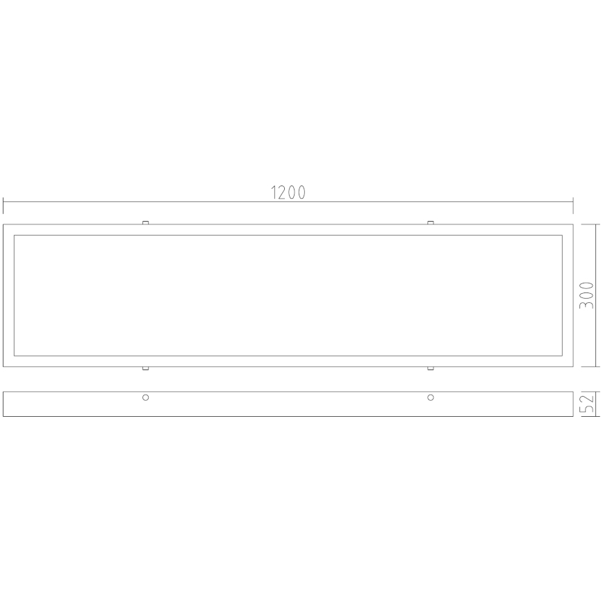 APLED - LED Панел за повърхностен монтаж LONG LED/40W/230V 4000K 120x30см IP41 бял