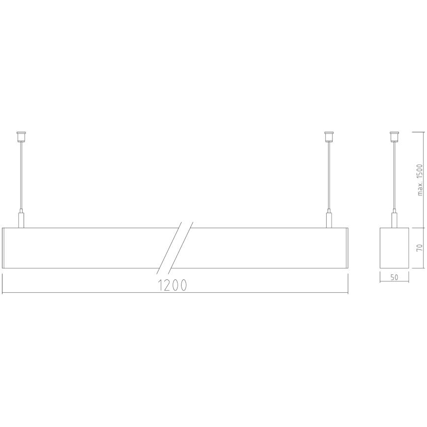 APLED - LED Пендел LOOK LED/46W/230V 4000K 120 см сребрист