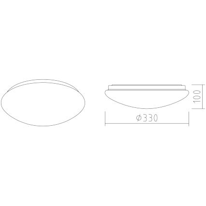 APLED - LED Плафониера LENS P TRICOLOR LED/18W/230V IP41 2700 - 6500K 1210 lm