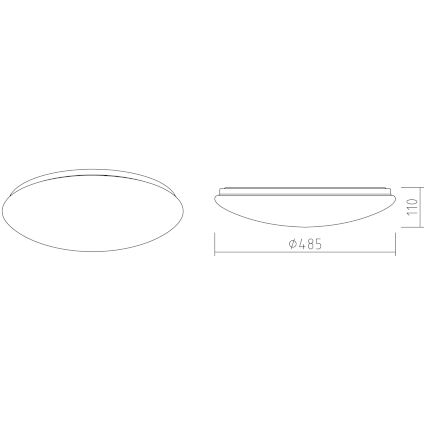 APLED - LED Плафониера LENS P TRICOLOR LED/36W/230V IP41 2700 - 6500K 2520 lm
