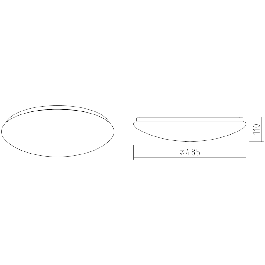 APLED - LED Плафониера LENS P TRICOLOR LED/36W/230V IP41 2700 - 6500K 2520 lm