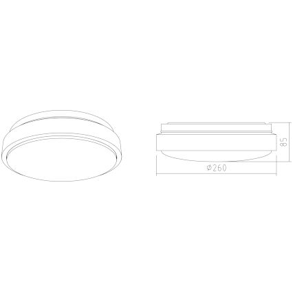 APLED - LED Плафониера LENS PP TRICOLOR LED/12W/230V IP41 2700 - 6500K 825lm
